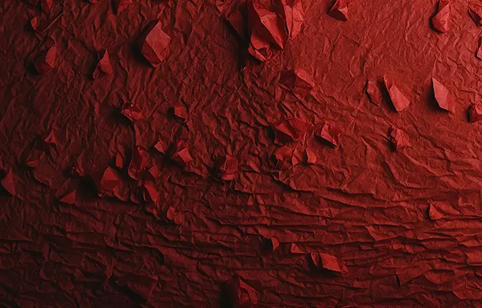 Deep Red Crinkled Surface Photo Detail